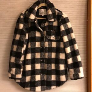 NWT Boundless North Sundance Catalog Black Plaid Jacket medium